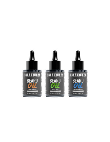 Aceite para Barba con Aceites Esenciales Black Edition 3-Pack Beardburys