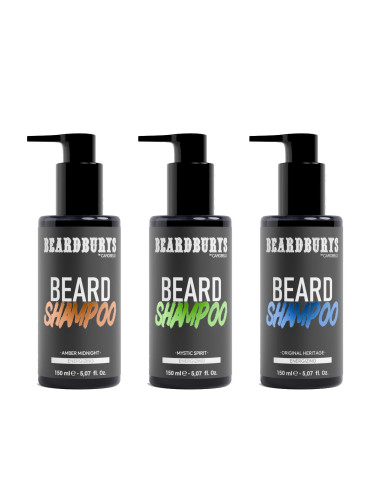 Champú de Barba Energizante Black Edition 3-Pack Beardburys