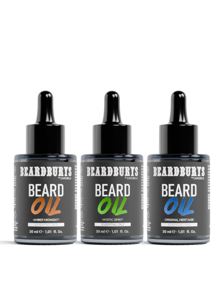 Aceite para Barba con Aceites Esenciales 3-Pack