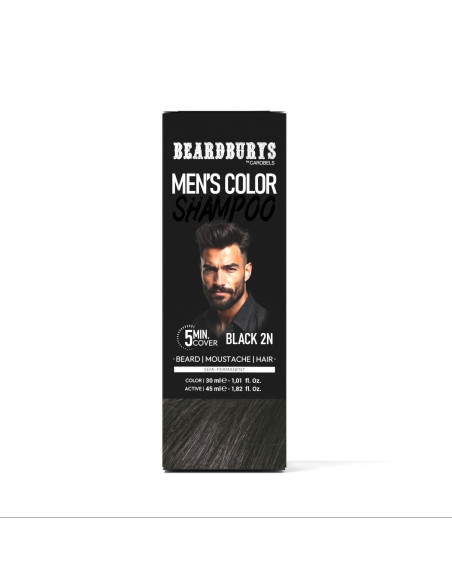 Champú de Color - Tinte para Barba y Bigote 2N Negro