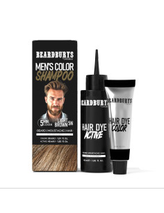 Shampoo Colorante – Tinta per Barba e Baffi 5N Castano Chiaro