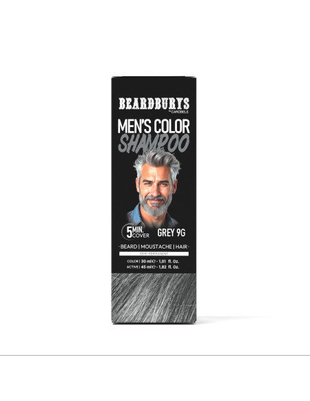 Champú de Color - Tinte para Barba y Bigote 9G Gris