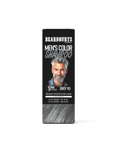 Champú de Color - Tinte para Barba y Bigote 9G Gris