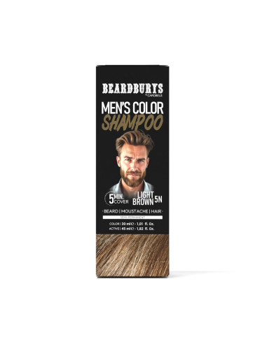 Color Shampoo – Beard & Moustache Dye 5N Light Brown
