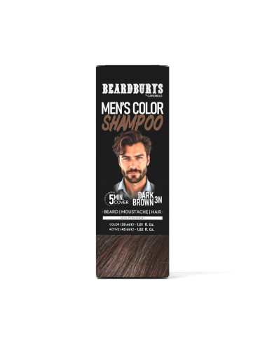 Shampoo Colorante – Tinta per Barba e Baffi 3N Castano Scuro
