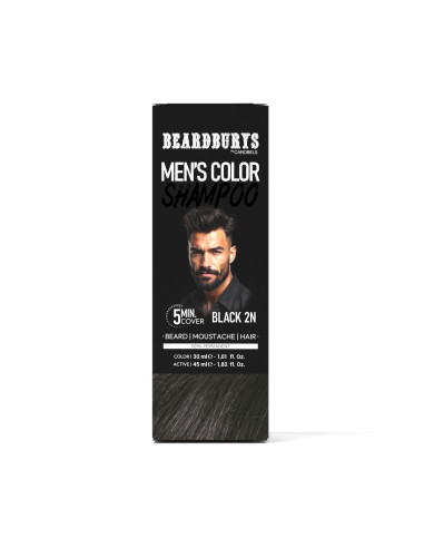 Color Shampoo – Beard & Moustache Dye 2N Black