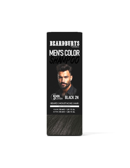 Champú de Color - Tinte para Barba y Bigote 2N Negro