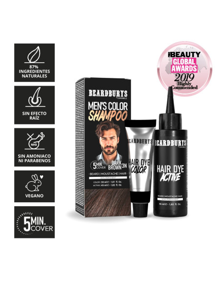 Color champu para hombres. Champu colorante para hombres. tinte pelo hombres