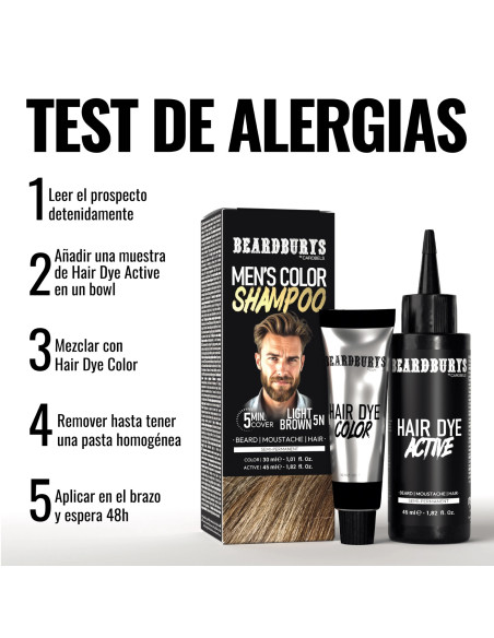 Beard Dye 5N Light Brown | Natural Color Shampoo | Beardburys