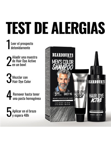 Beard Dye 9G Grey | Natural Color Shampoo | Beardburys