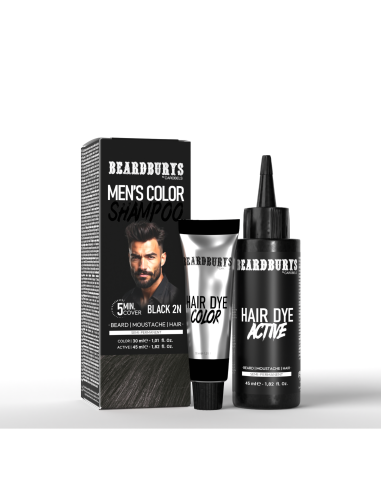 Beard Dye 2N Black | Natural Color Shampoo | Beardburys