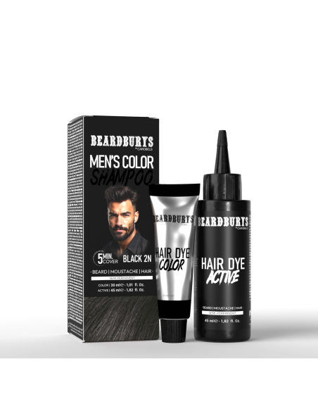 Beard Dye 2N Black | Natural Color Shampoo | Beardburys
