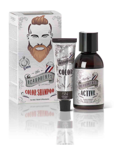 Beard and Mustache Dye and Color Shampoo Light Brown Beardburys