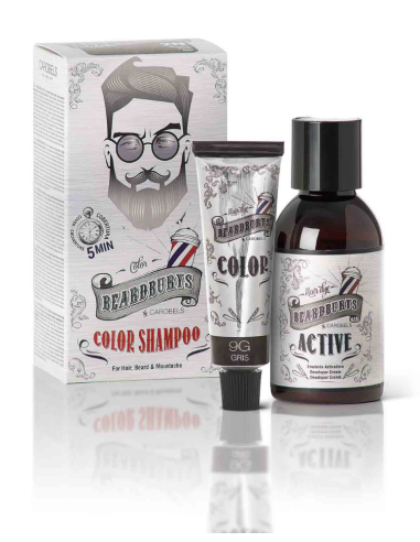 Tinta per Barba e Baffi | Shampoo Colorato - Grigio